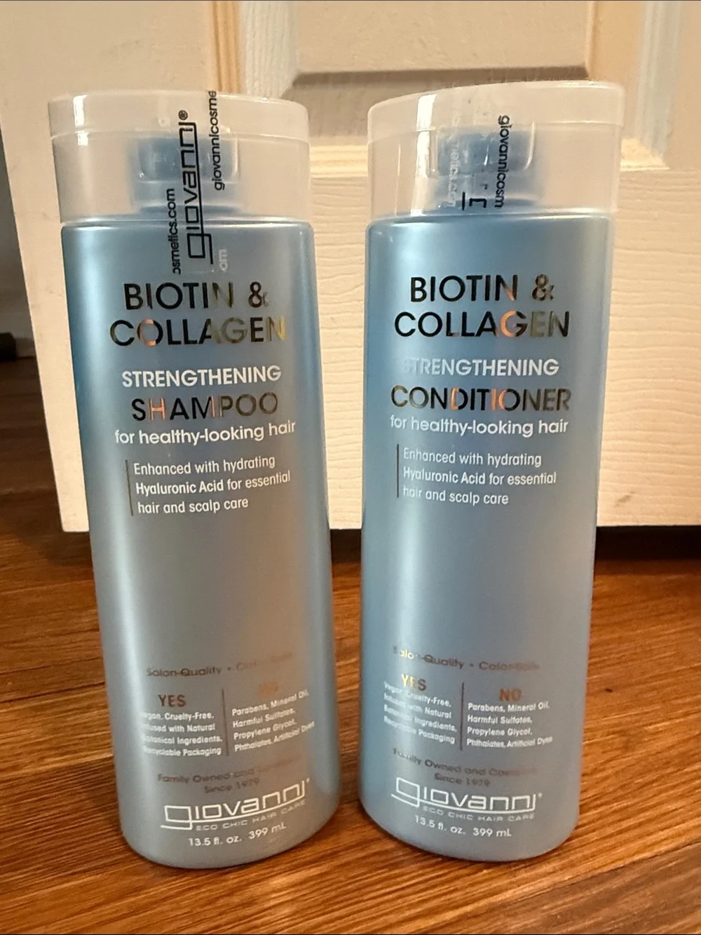 Giovanni Biotin & Collagen Strengthening Shampoo & Conditioner Duo - Light Blue